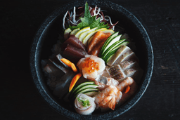Food with various ingredients